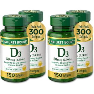 image:imageNatures Bounty Vitamin D3 Supports Immune System and Bone Health 50mcg 150 Softgels Pack of 2150 Count Pack of 4