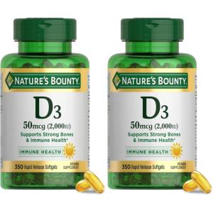 image:imageNatures Bounty Vitamin D3 Supports Immune System and Bone Health 50mcg 150 Softgels Pack of 2350 Count Pack of 2