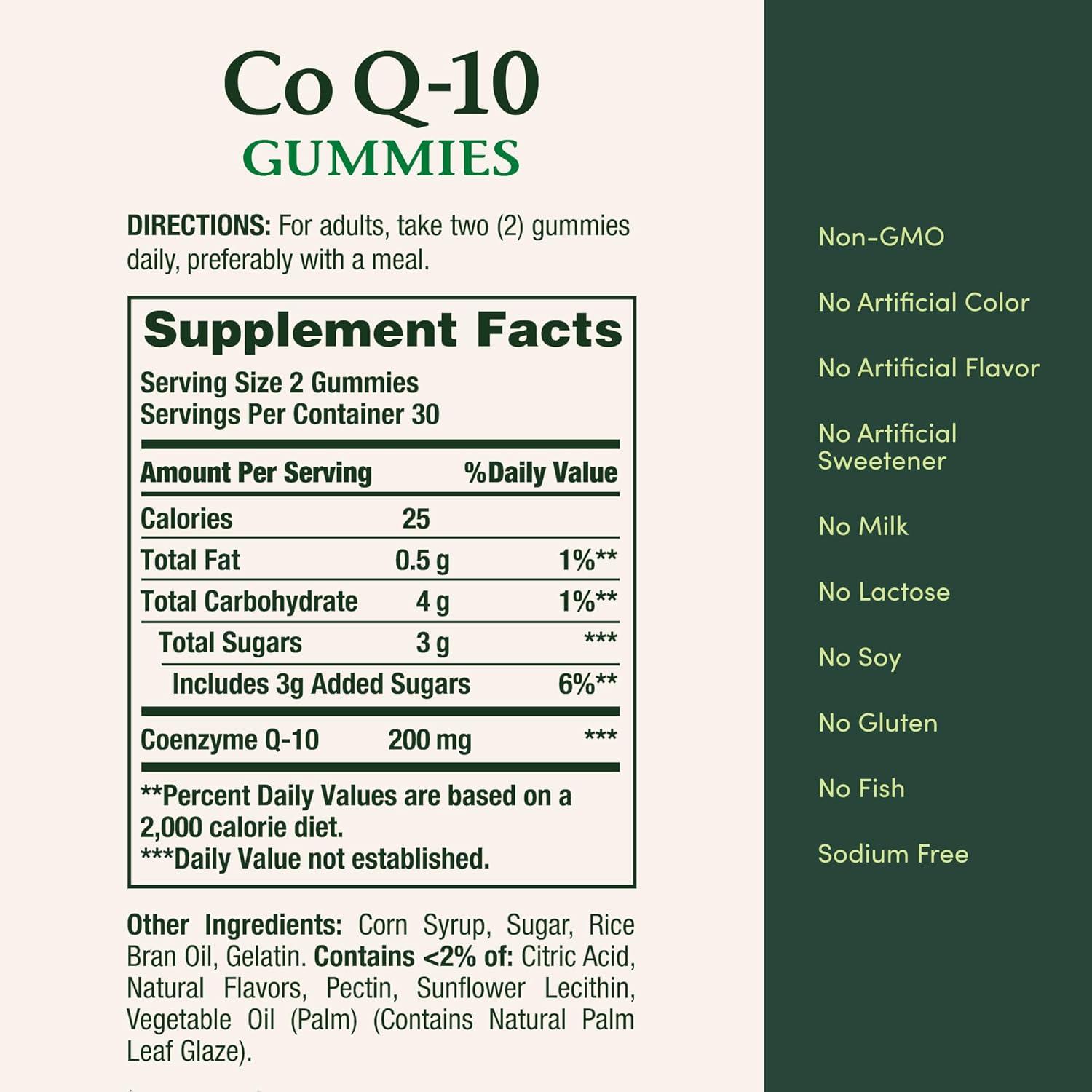 image:imageNatures Bounty CoQ10 Gummies Supports Heart Health CoQ10 200mg Peach Mango Flavor 100 Coun60 Count Pack of 2