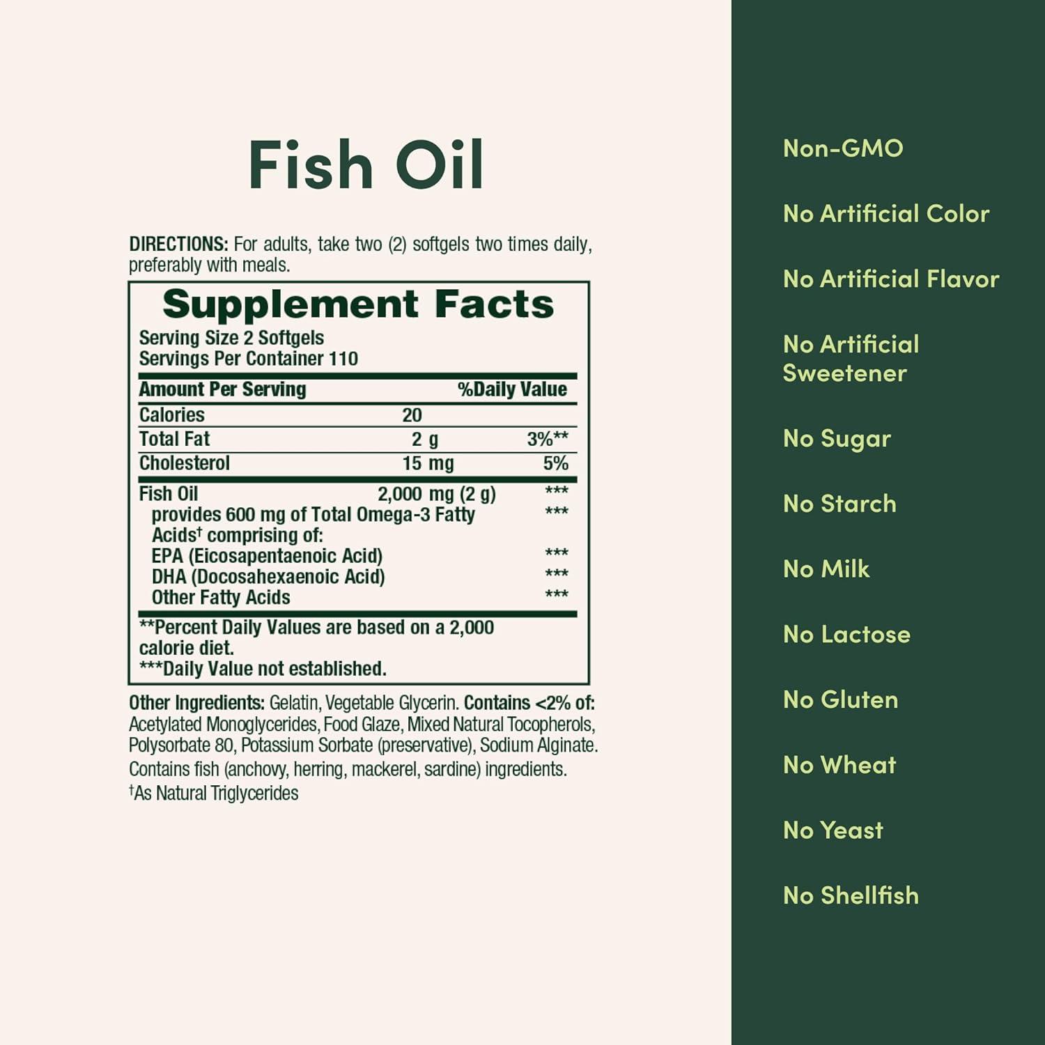 image:imageNatures Bounty Fish Oil 220 CountUnflavored
