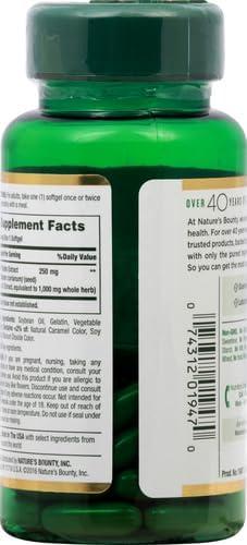 image:imageNatures Bounty Milk Thistle 1000mg Herbal Health Supplement Daily Supplement Gluten Free Rapid Release Softgels 50 Ct50 Count Pack of 2