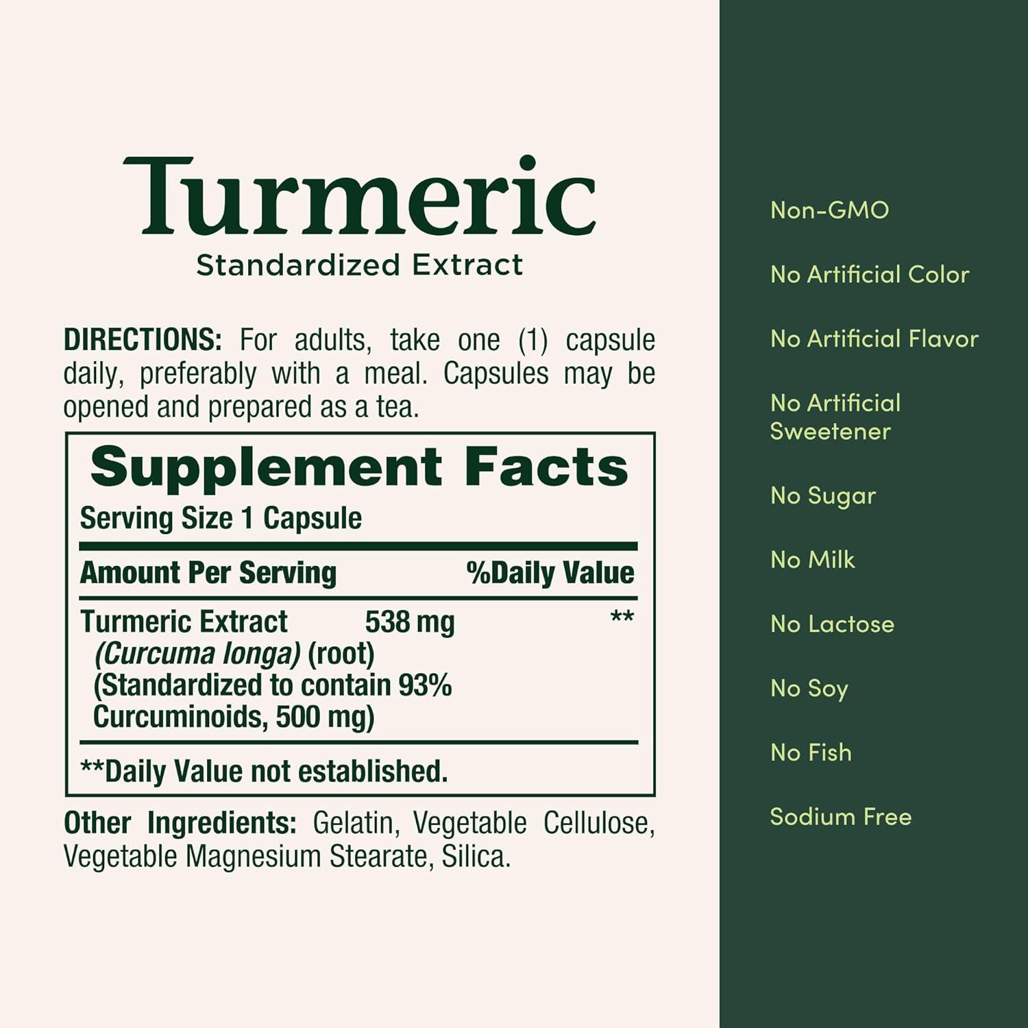 image:imageNatures Bounty Turmeric Pills and Herbal Health Supplement Supports Antioxidant Health 538mg 45 CapsulesUnflavoured