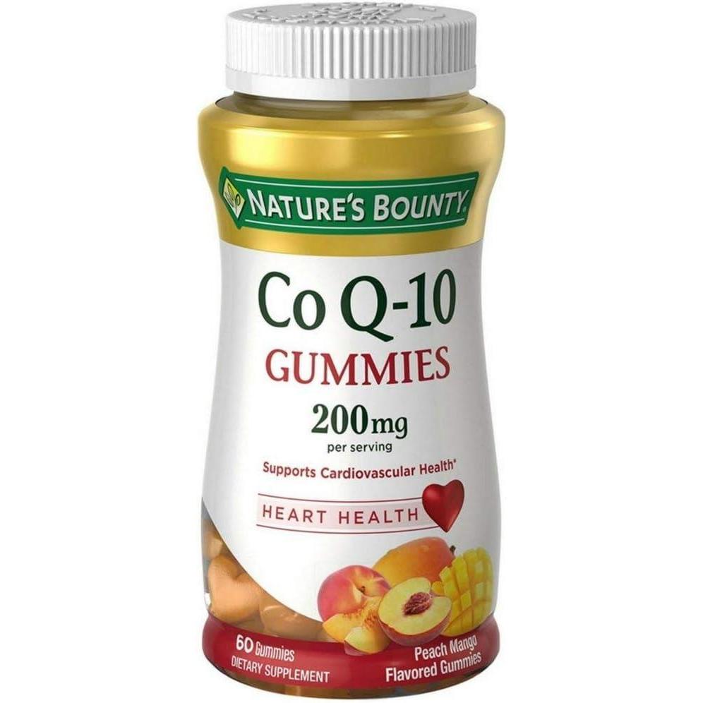 image:imageNatures Bounty CoQ10 Gummies Supports Heart Health CoQ10 200mg Peach Mango Flavor 100 Coun60 Count Pack of 5