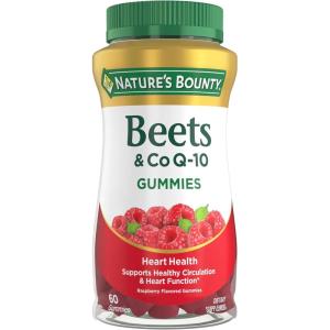 image:imageNatures Bounty Beets amp Co Q10 Gummies for Heart Health Coenzyme Q10 Beet Root Extract Supports Healthy Circulation and Heart Function Cellular Energy Production Raspberry Flavor 60 Gummies60 Count Pack of 1