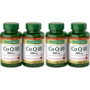 image:imageNatures Bounty CoQ10 200 mg Softgels Heart Health amp Cellular Energy Support Twin Pack 160 Rapid Release Softgels80 Count Pack of 4