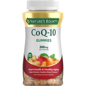 image:imageNatures Bounty CoQ10 Gummies Supports Heart Health CoQ10 200mg Peach Mango Flavor 100 Coun100 Count Pack of 1