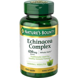 image:imageNatures Bounty Echinacea Complex Herbal Supplement Supports Immune Health 450 mg 100 Capsules