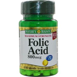 image:imageNatures Bounty Folic Acid Supplement Supports Cardiovascular Health 800mcg 250 Tablets5 Packs 250 Tablets Each