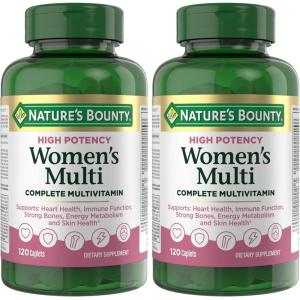 image:imageNatures Bounty High Potency Womens Complete Multivitamin Daily Vitamin with Vitamin C Supports Heart Health amp Immune Function Essential Nutrition for Women 120 Caplets120 Count Pack of 2