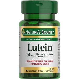 image:imageNatures Bounty Lutein Pills Eye Health Supplements and Vitamins Support Vision Health 40 mg 30 Softgels40 Count Pack of 1