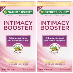 image:imageNatures Bounty Optimal Solutions Intimacy Booster Clinically Shown to Enhance Sexual Pleasure and Arousal 60 capsules 30 Total Servings60 Count Pack of 2
