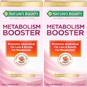 image:imageNatures Bounty Optimal Solutions Metabolism Booster Supplement Boosts Fat Metabolism Promotes Abdominal Fat Loss With Citrus Extracts and Black Ginger 60 Capsules60 Count Pack of 2