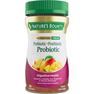 image:imageNatures Bounty Pre  Pro  Postbiotic Gummies for Digestive Health Immune Support  Probiotic Gummies for Gut Health Tropical Mango Flavor 30 Ct30 Count Pack of 1