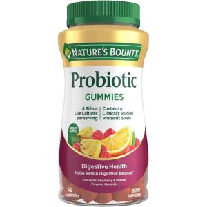 image:imageNatures Bounty Probiotic Gummies Immune Health amp Digestive Balance Pineapple Raspberry and Orange Flavor Gummies 60 CtPineapple  Raspberry  Orange