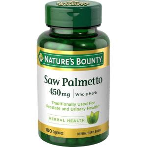 image:imageNatures Bounty Saw Palmetto Herbal Health Supplement Prostate and Urinary Health 450 mg 100 Capsules100 Count Pack of 1