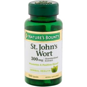 image:imageNatures Bounty St Johns Wort 300mg Capsules Herbal Health Supplement Promotes a Positive Mood 100 Capsules100 Count Pack of 2