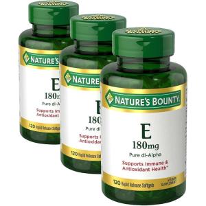 image:imageNatures Bounty Vitamin E Pills and Supplement Softgels Supports Antioxidant Health 400iu 120 Count1 Count Pack of 360